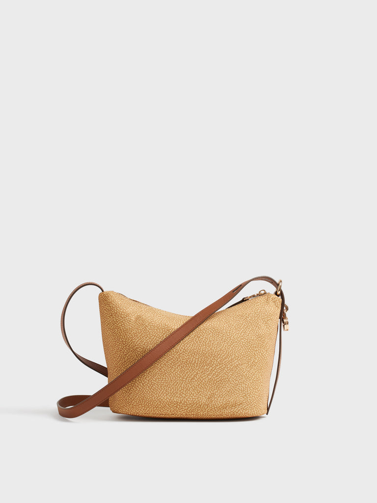 Borsa a tracolla in tessuto Op e animalier - PRIVE TRACOLLA SMALL - Borbonese