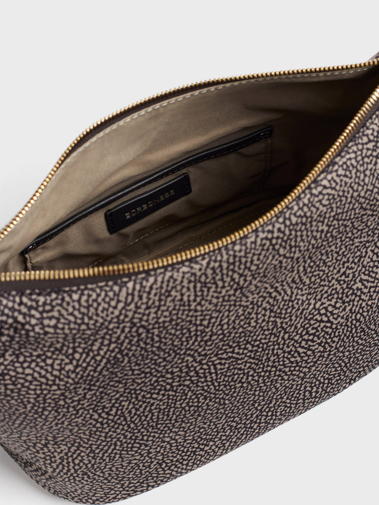 Borsa a tracolla in tessuto Op e animalier - PRIVE TRACOLLA SMALL - Borbonese