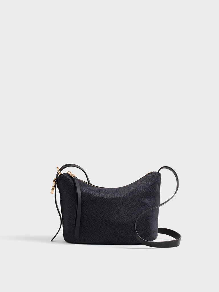 Borsa a tracolla in tessuto Op e animalier - PRIVE TRACOLLA SMALL - Borbonese