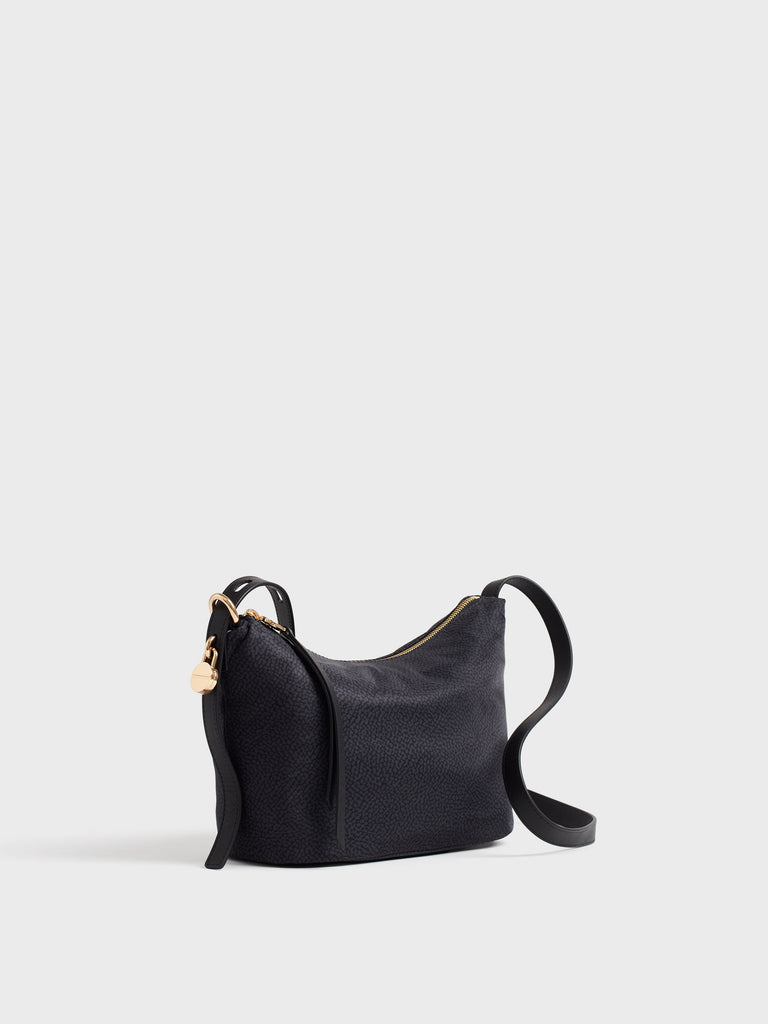 Borsa a tracolla in tessuto Op e animalier - PRIVE TRACOLLA SMALL - Borbonese