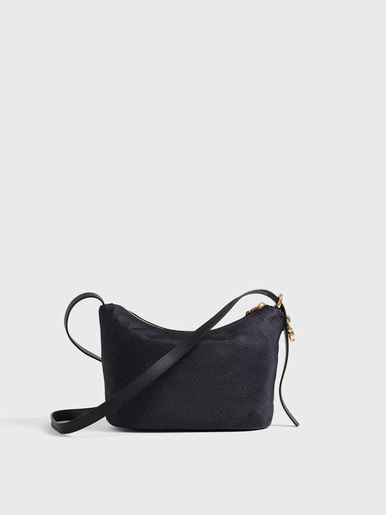 Borsa a tracolla in tessuto Op e animalier - PRIVE TRACOLLA SMALL - Borbonese