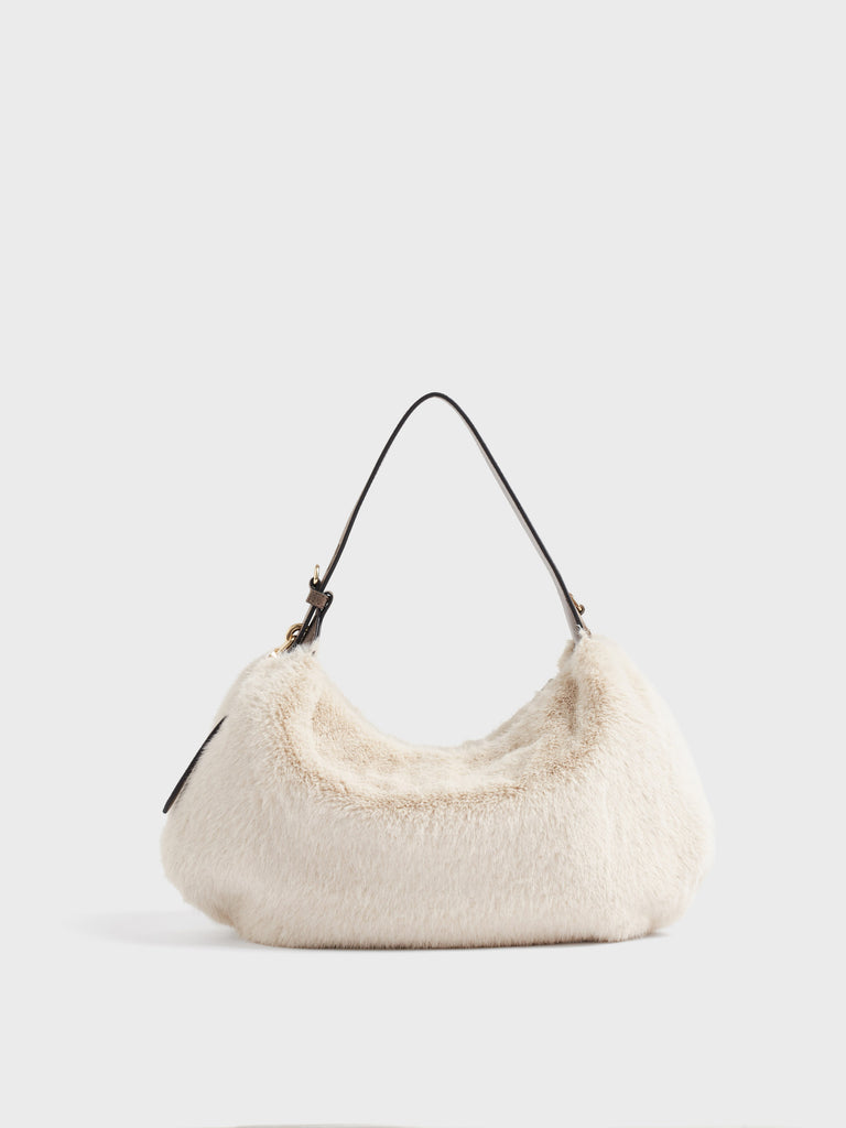 Borsa a mano in Faux fur - PRIVE BORSA HOBO SMALL - Borbonese