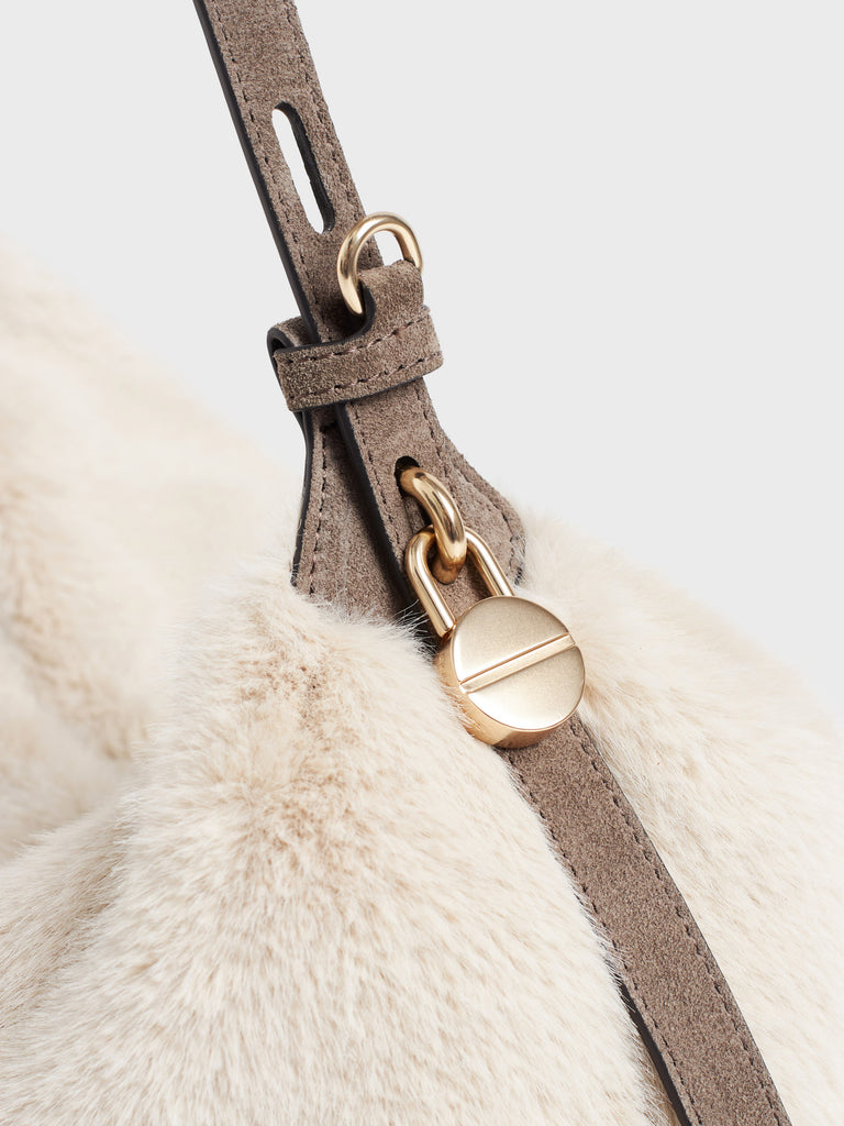 Borsa a mano in Faux fur - PRIVE BORSA HOBO SMALL - Borbonese