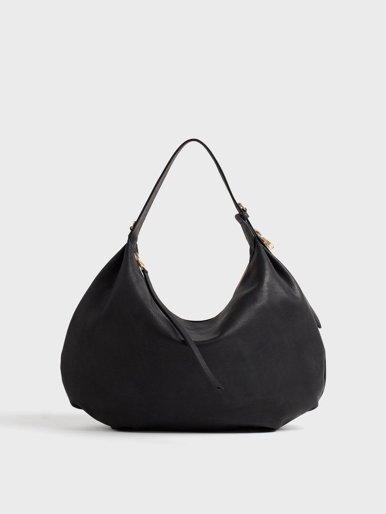 Leather shoulder bag - PRIVE HOBO BAG MEDIUM - Borbonese