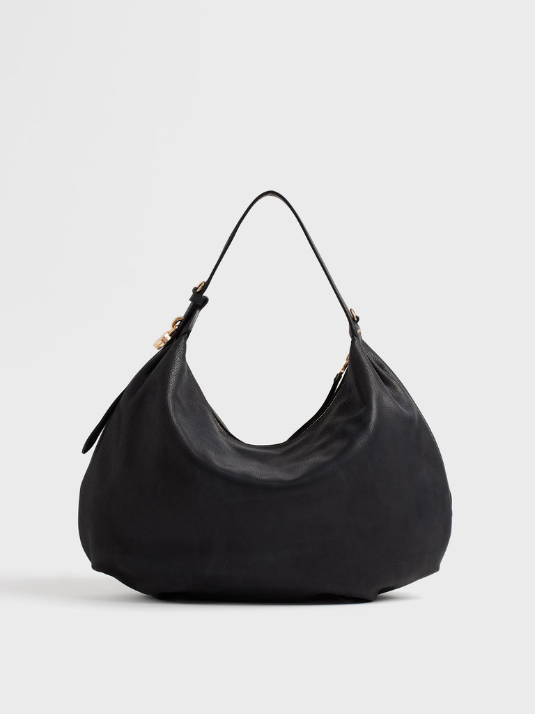 Leather shoulder bag - PRIVE HOBO BAG MEDIUM - Borbonese