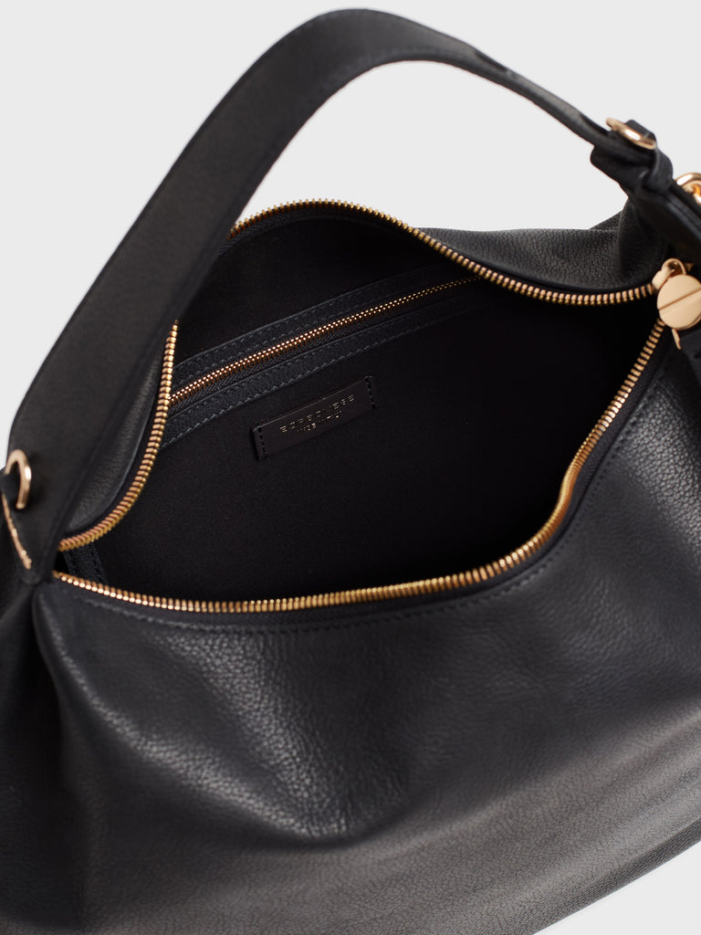 Leather shoulder bag - PRIVE HOBO BAG MEDIUM - Borbonese