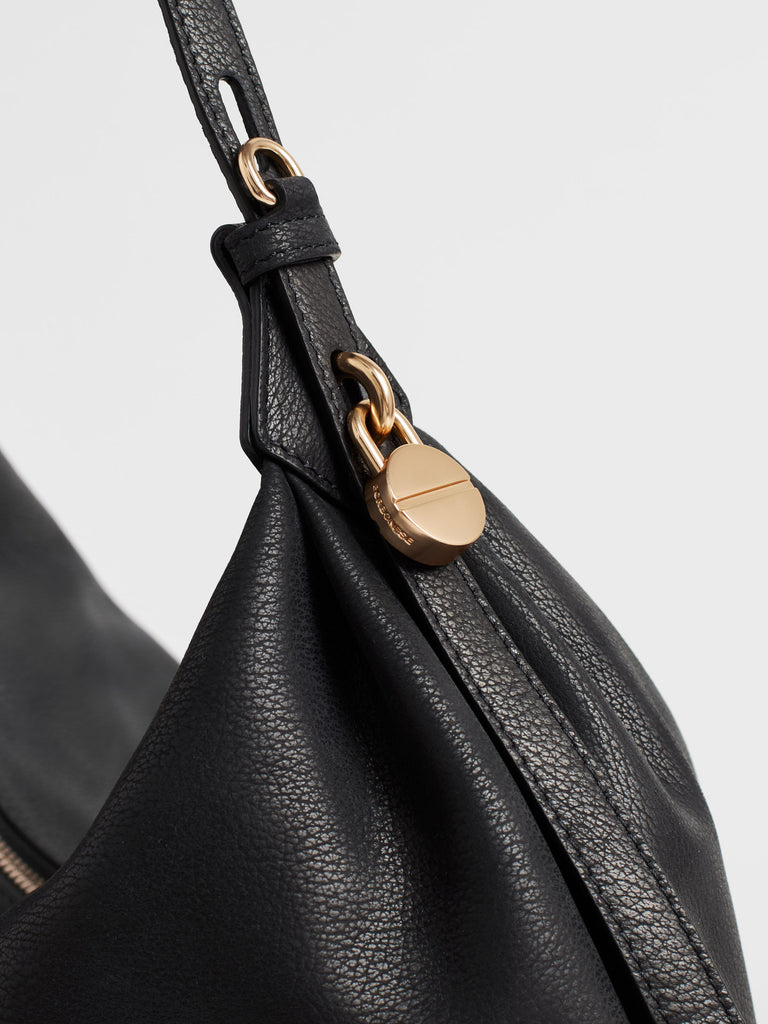 Leather shoulder bag - PRIVE HOBO BAG MEDIUM - Borbonese