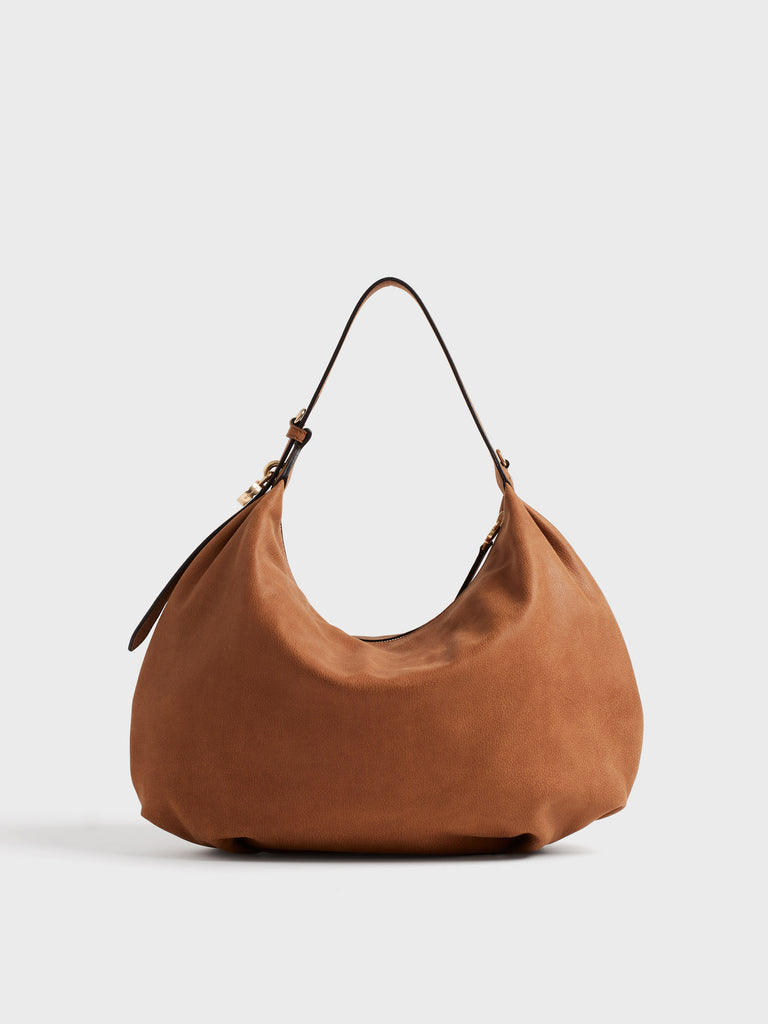 Leather shoulder bag - PRIVE HOBO BAG MEDIUM - Borbonese