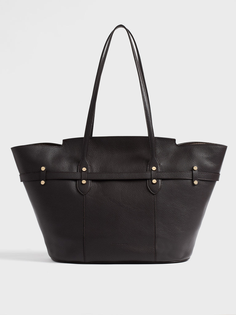 Leather shoulder bag - PREMIERE Shopping Bag Large - Borbonese