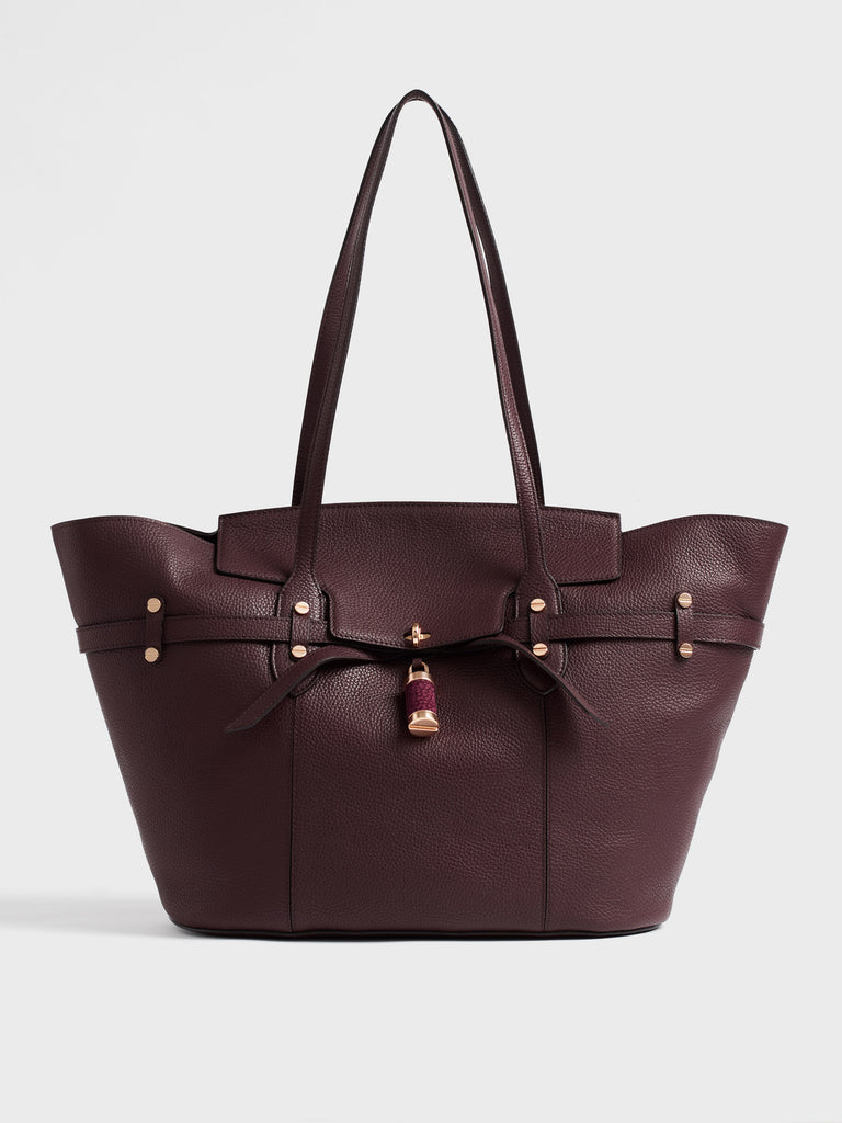 Leather shoulder bag - PREMIERE Shopping Bag Large - Borbonese
