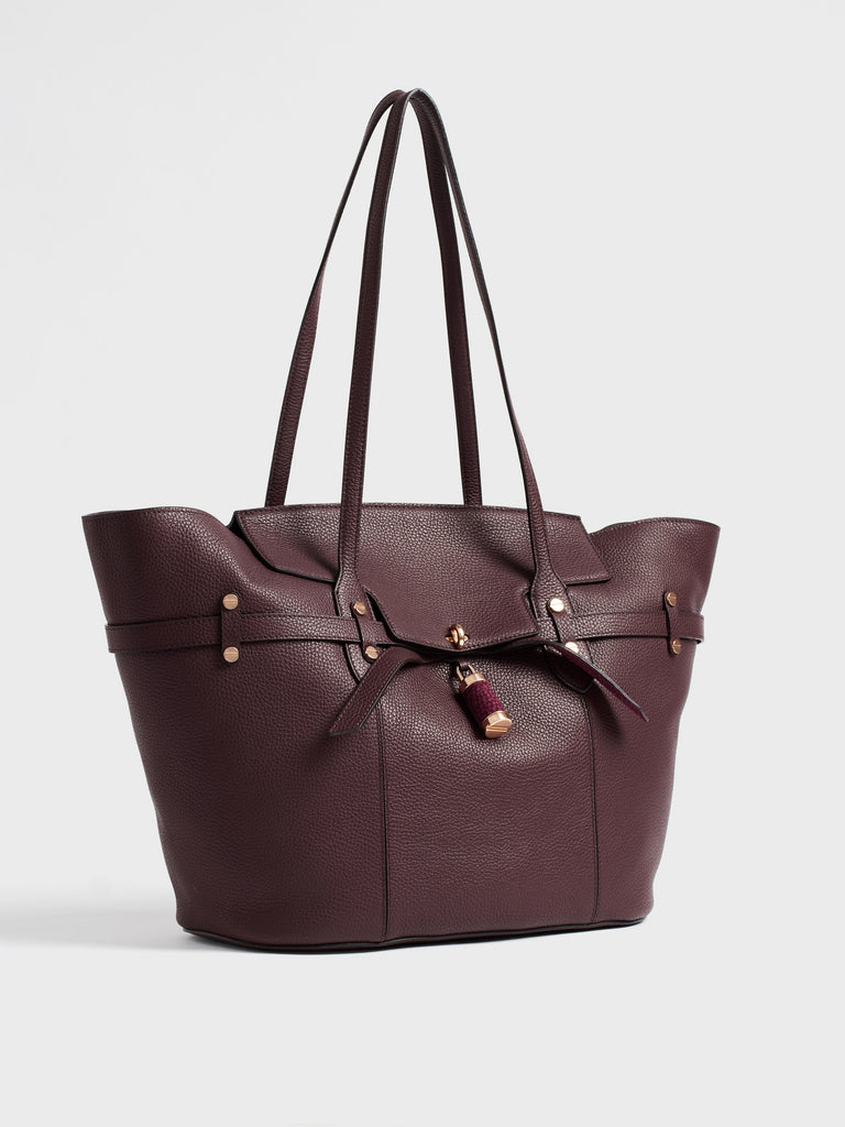 Leather shoulder bag - PREMIERE Shopping Bag Large - Borbonese
