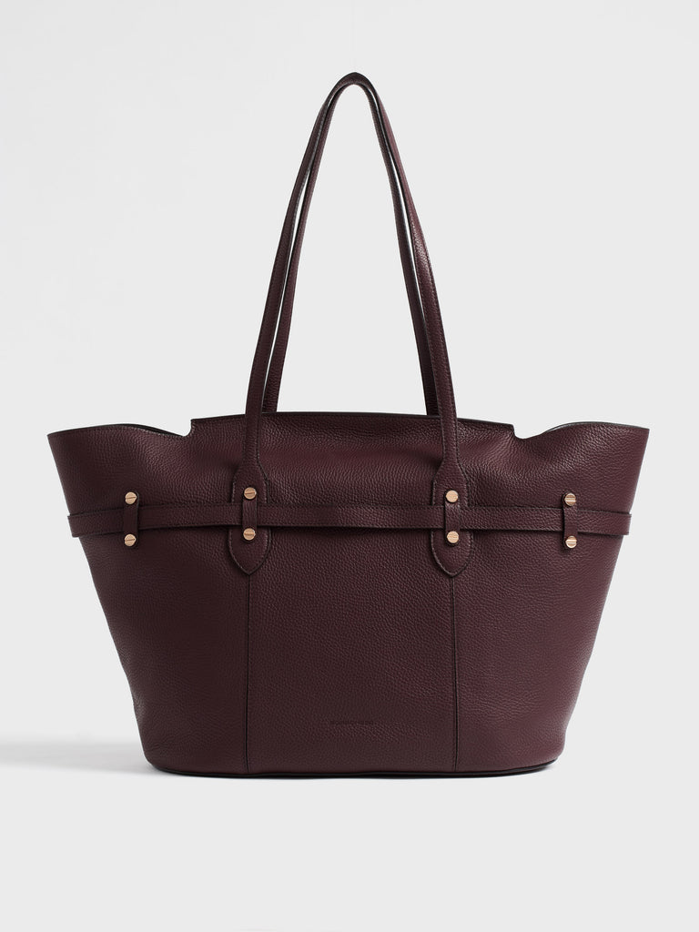 Leather shoulder bag - PREMIERE Shopping Bag Large - Borbonese