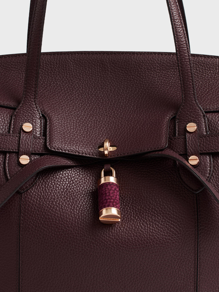 Leather shoulder bag - PREMIERE Shopping Bag Large - Borbonese