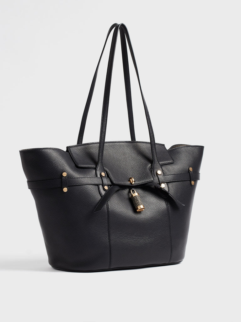 Leather shoulder bag - PREMIERE Shopping Bag Large - Borbonese