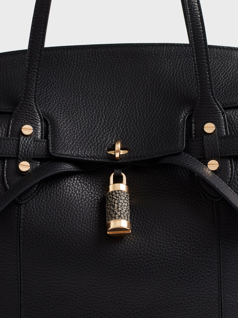 Leather shoulder bag - PREMIERE Shopping Bag Large - Borbonese