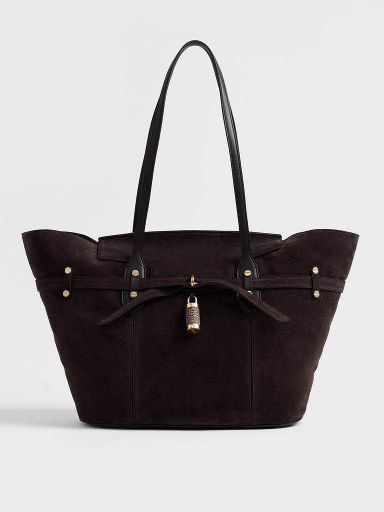 Leather shoulder bag - PREMIERE Shopping Bag Large - Borbonese