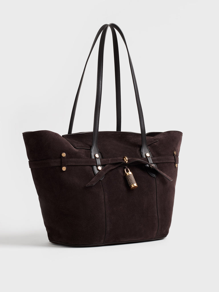 Leather shoulder bag - PREMIERE Shopping Bag Large - Borbonese