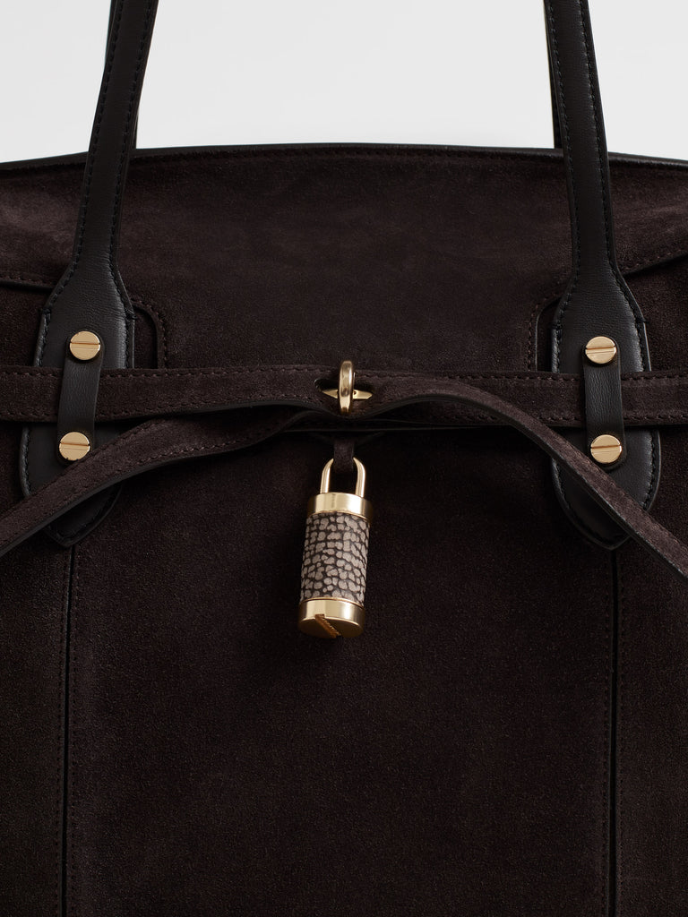 Leather shoulder bag - PREMIERE Shopping Bag Large - Borbonese
