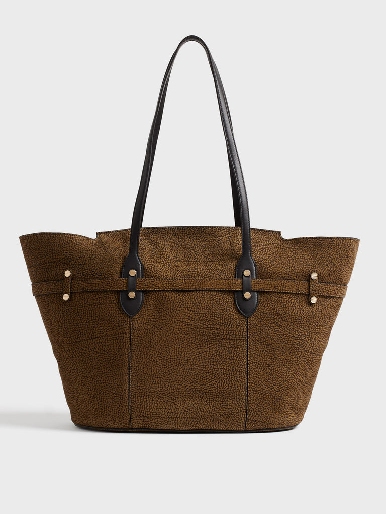 Borsa a spalla in Camoscio Op - PREMIERE BORSA SHOPPING LARGE - Borbonese