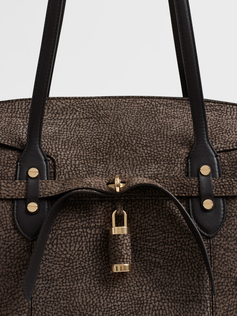 Borsa a spalla in Camoscio Op - PREMIERE BORSA SHOPPING LARGE - Borbonese