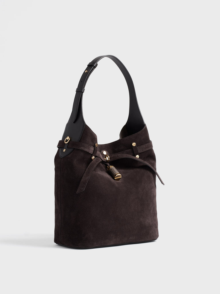 Borsa a spalla in pelle - PREMIERE SECCHIELLO MEDIUM - Borbonese