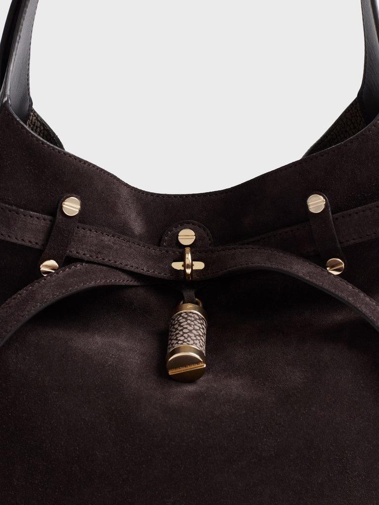 Borsa a spalla in pelle - PREMIERE SECCHIELLO MEDIUM - Borbonese
