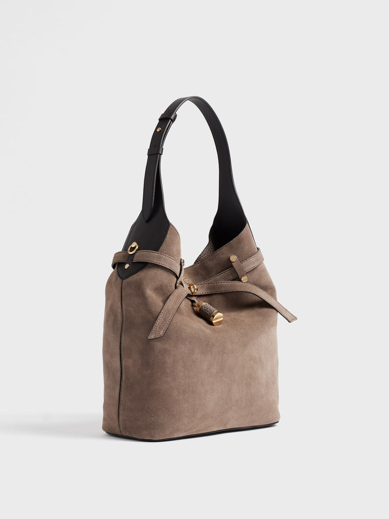 Borsa a spalla in pelle - PREMIERE SECCHIELLO MEDIUM - Borbonese