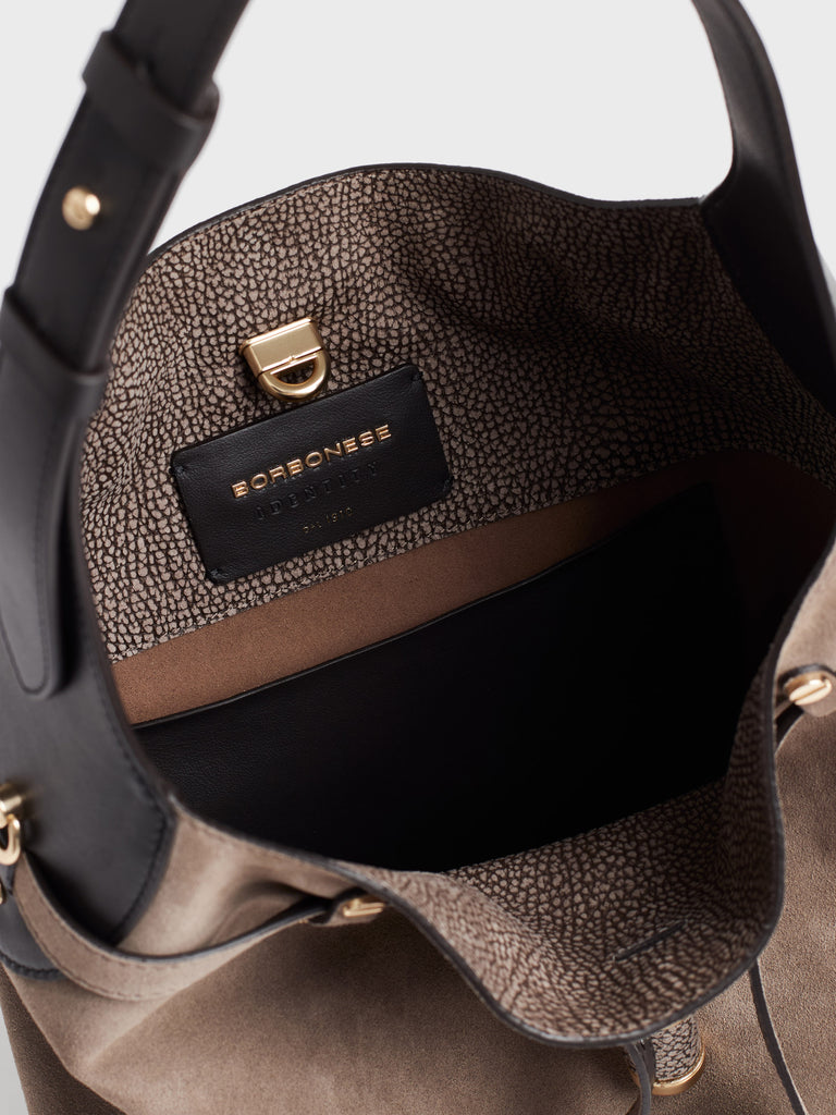 Borsa a spalla in pelle - PREMIERE SECCHIELLO MEDIUM - Borbonese