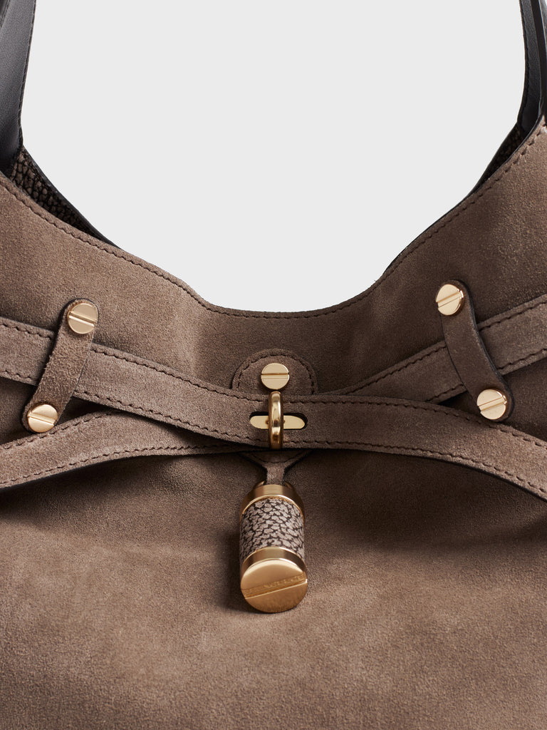 Borsa a spalla in pelle - PREMIERE SECCHIELLO MEDIUM - Borbonese