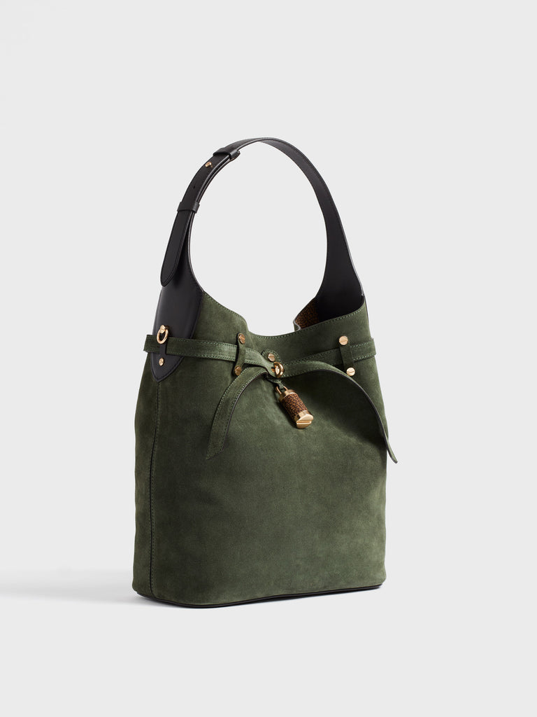 Borsa a spalla in pelle - PREMIERE SECCHIELLO MEDIUM - Borbonese