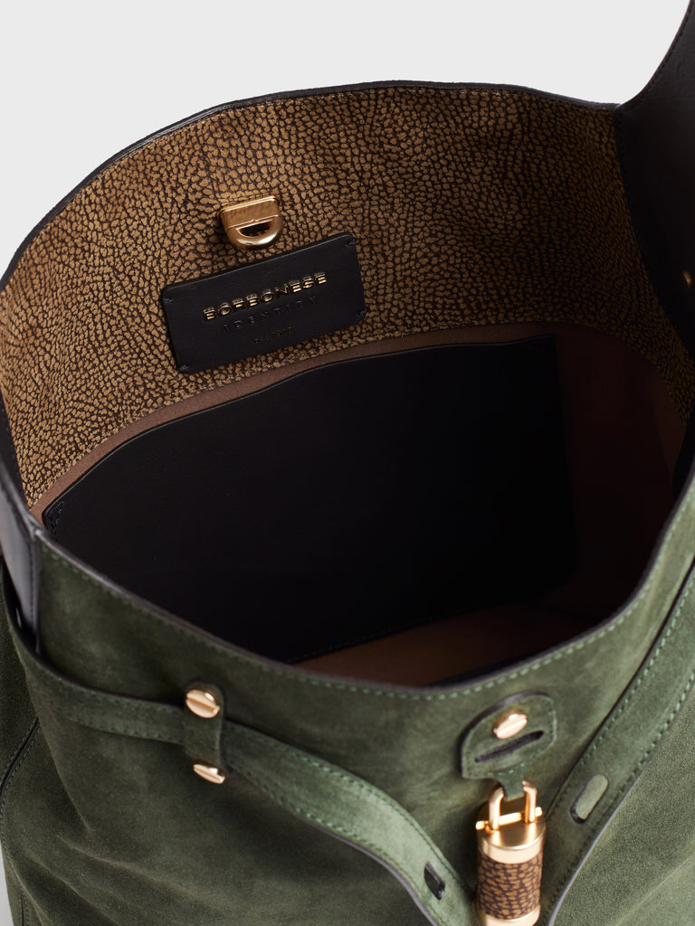 Borsa a spalla in pelle - PREMIERE SECCHIELLO MEDIUM - Borbonese