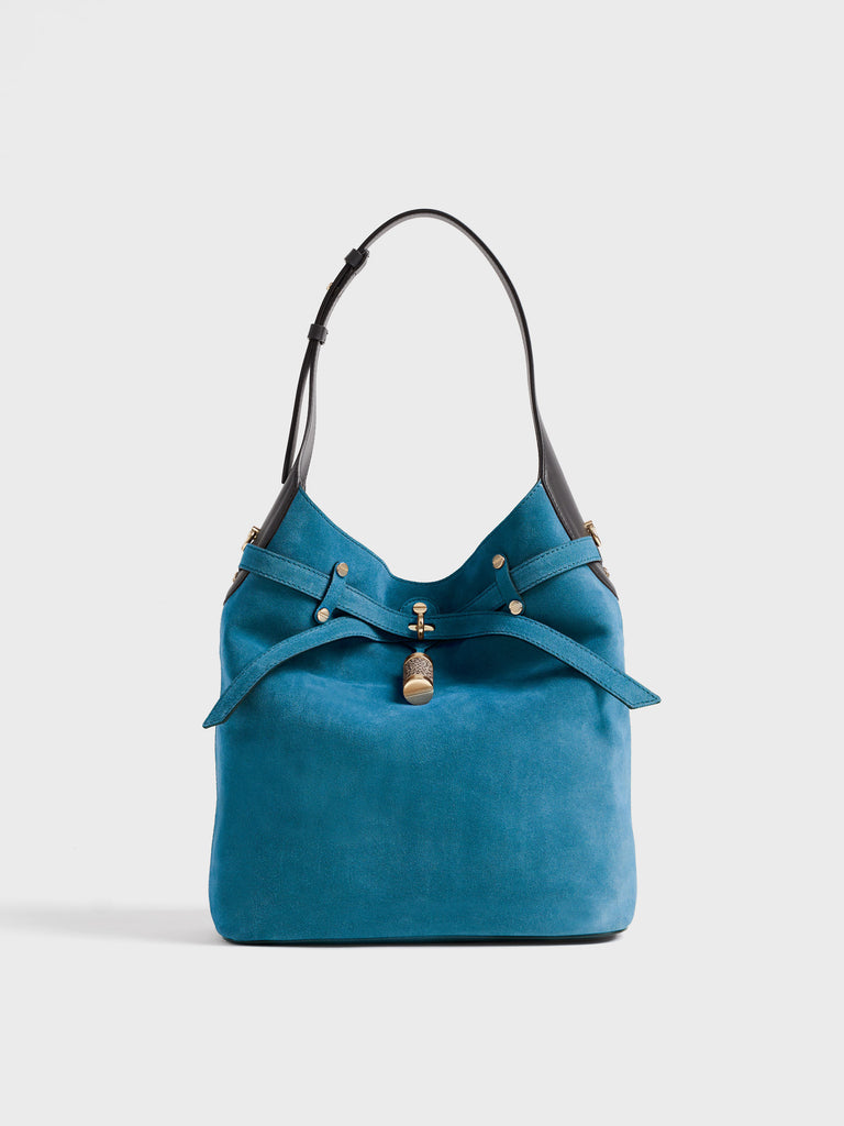 Leather shoulder bag - PREMIERE BUCKET BAG MEDIUM - Borbonese