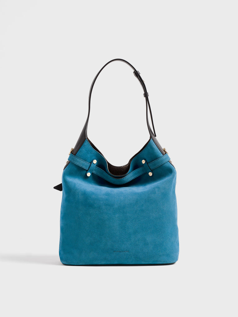 Leather shoulder bag - PREMIERE BUCKET BAG MEDIUM - Borbonese