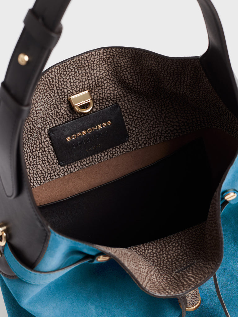 Leather shoulder bag - PREMIERE BUCKET BAG MEDIUM - Borbonese