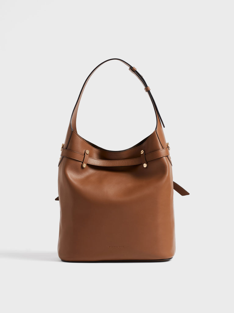 Borsa a spalla in pelle - PREMIERE SECCHIELLO MEDIUM - Borbonese