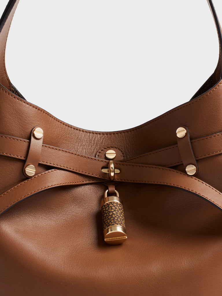 Borsa a spalla in pelle - PREMIERE SECCHIELLO MEDIUM - Borbonese