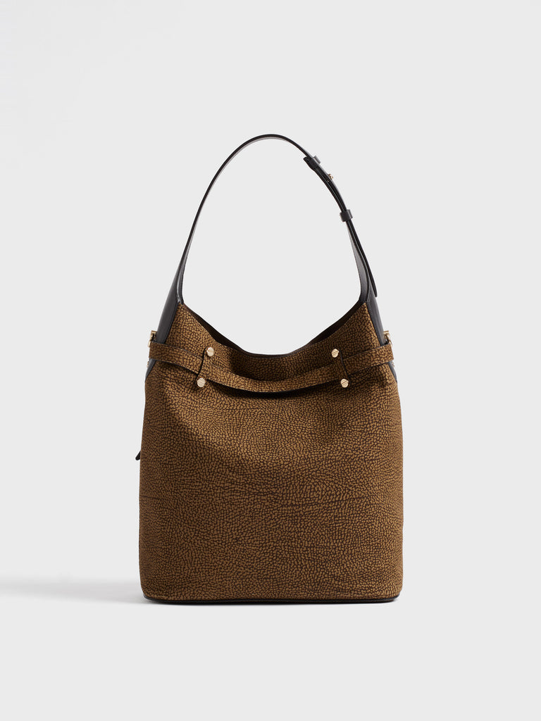 Borsa a spalla in pelle - PREMIERE SECCHIELLO MEDIUM - Borbonese