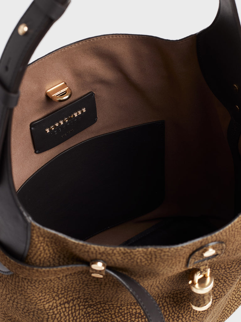 Borsa a spalla in pelle - PREMIERE SECCHIELLO MEDIUM - Borbonese