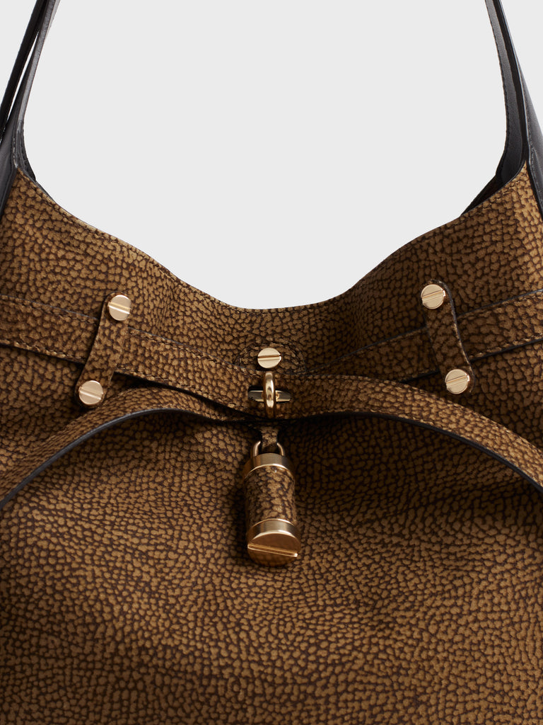 Borsa a spalla in pelle - PREMIERE SECCHIELLO MEDIUM - Borbonese