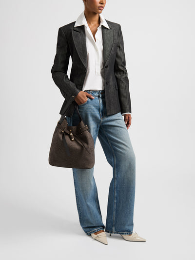 PREMIERE BUCKET BAG MEDIUM - Appoggio Feed - Borbonese