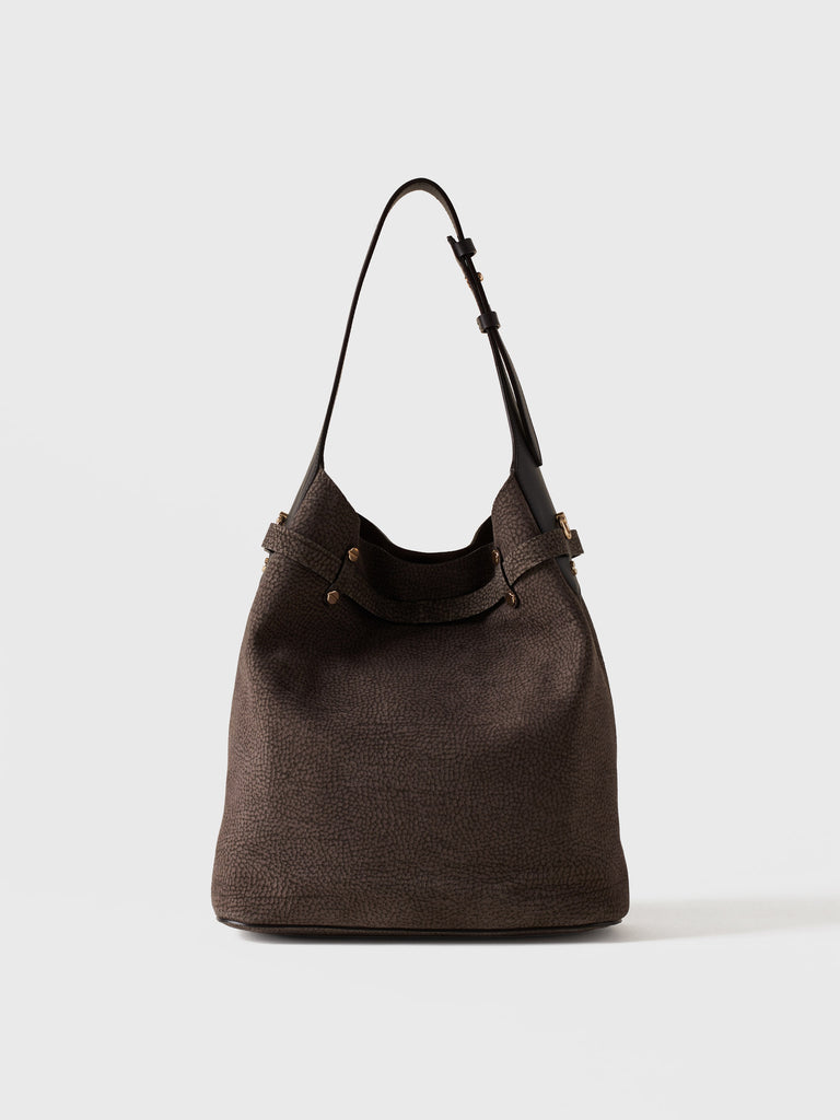Borsa a spalla in pelle - PREMIERE SECCHIELLO MEDIUM - Borbonese
