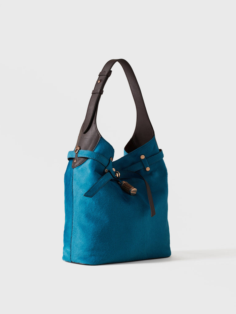 Leather shoulder bag - PREMIERE BUCKET BAG MEDIUM - Borbonese