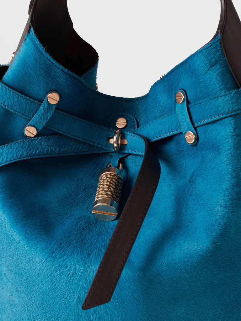 Leather shoulder bag - PREMIERE BUCKET BAG MEDIUM - Borbonese
