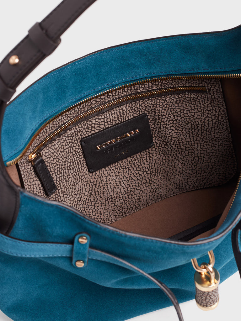 Leather shoulder bag - PREMIERE HOBO BAG SMALL - Borbonese