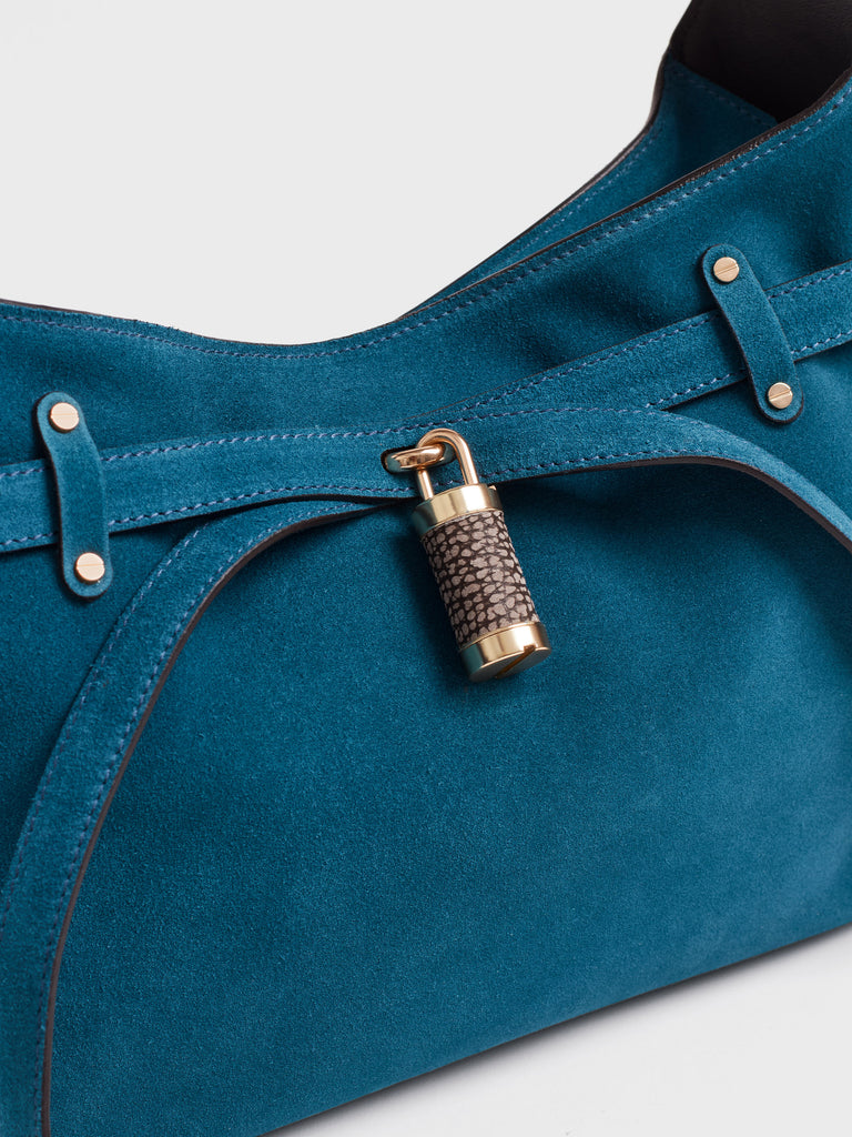 Leather shoulder bag - PREMIERE HOBO BAG SMALL - Borbonese