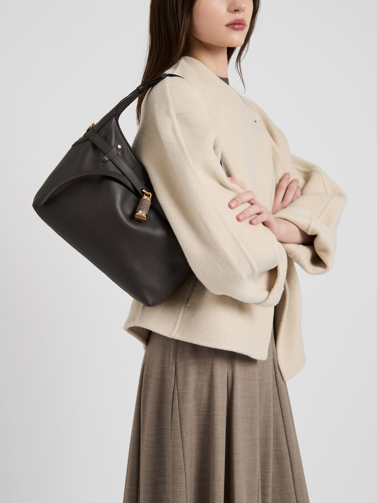 Borsa a spalla in pelle - PREMIERE BORSA HOBO SMALL - Borbonese