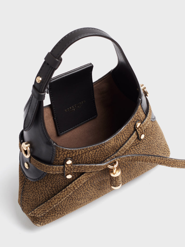 Borsa a tracolla in Camoscio Op - B-HALO BORSA MINI  - Borbonese