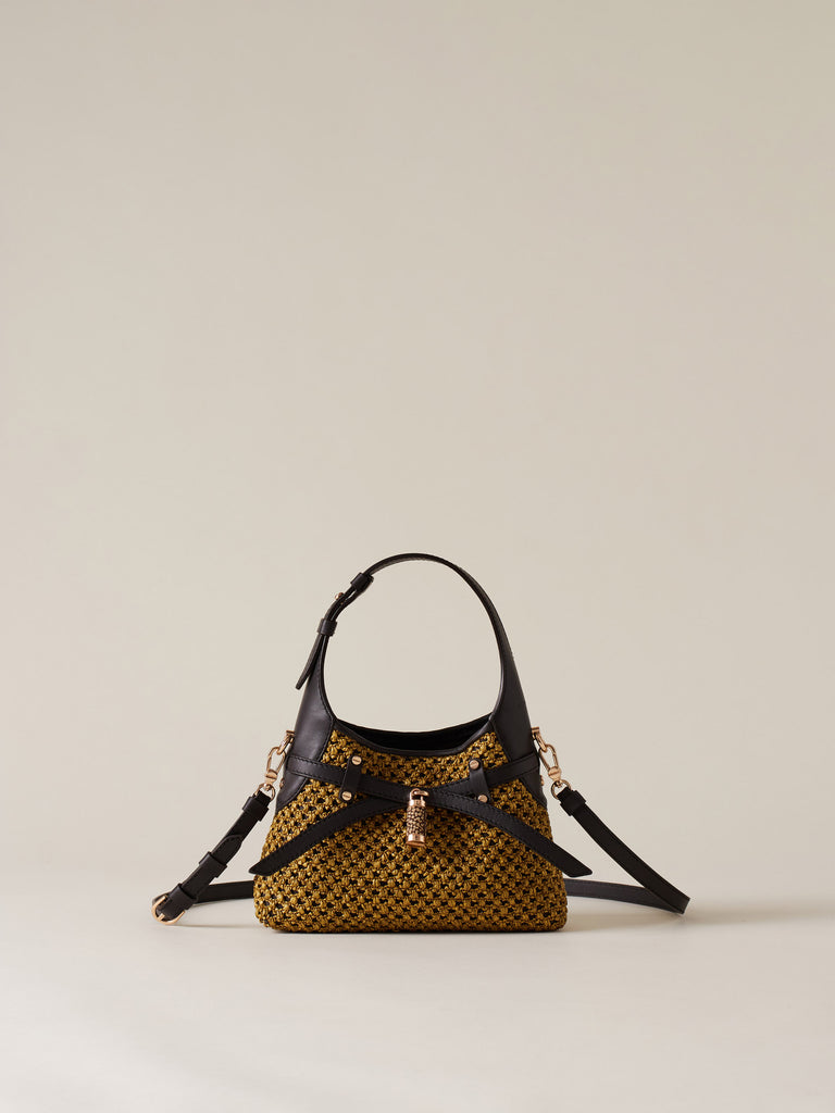 Borsa a tracolla in Paglia - HALO MINI BAG - Borbonese