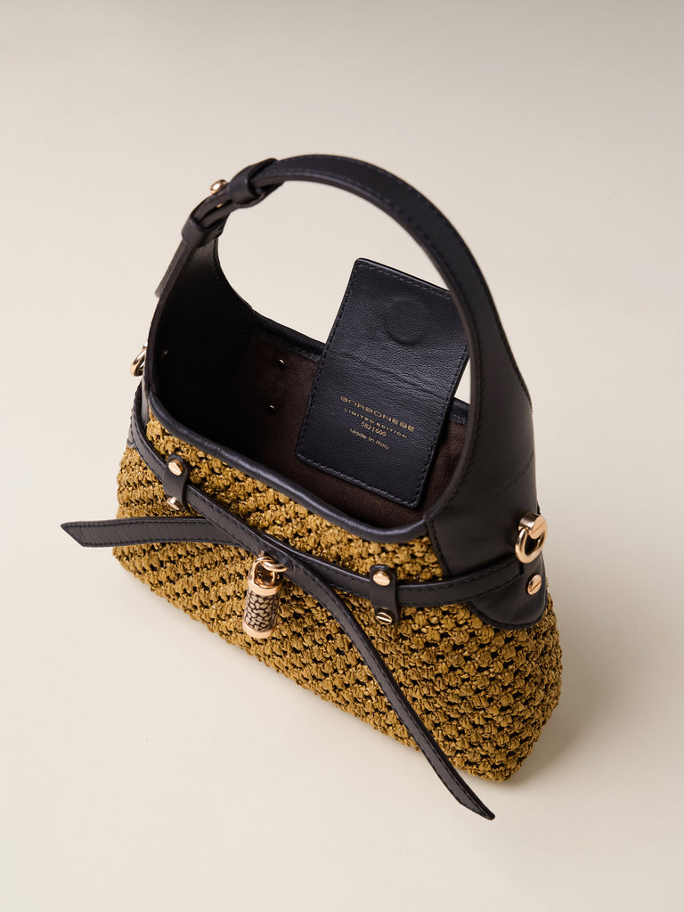 Borsa a tracolla in Paglia - HALO MINI BAG - Borbonese