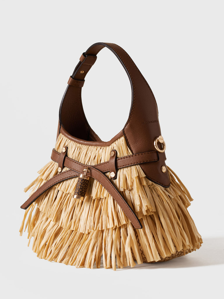 Borsa a tracolla in Paglia - HALO MINI BAG - Borbonese